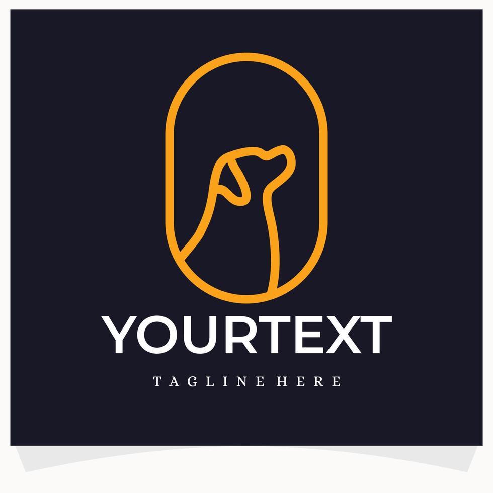 Dog Logo Design Template. Dog Line Logo vector