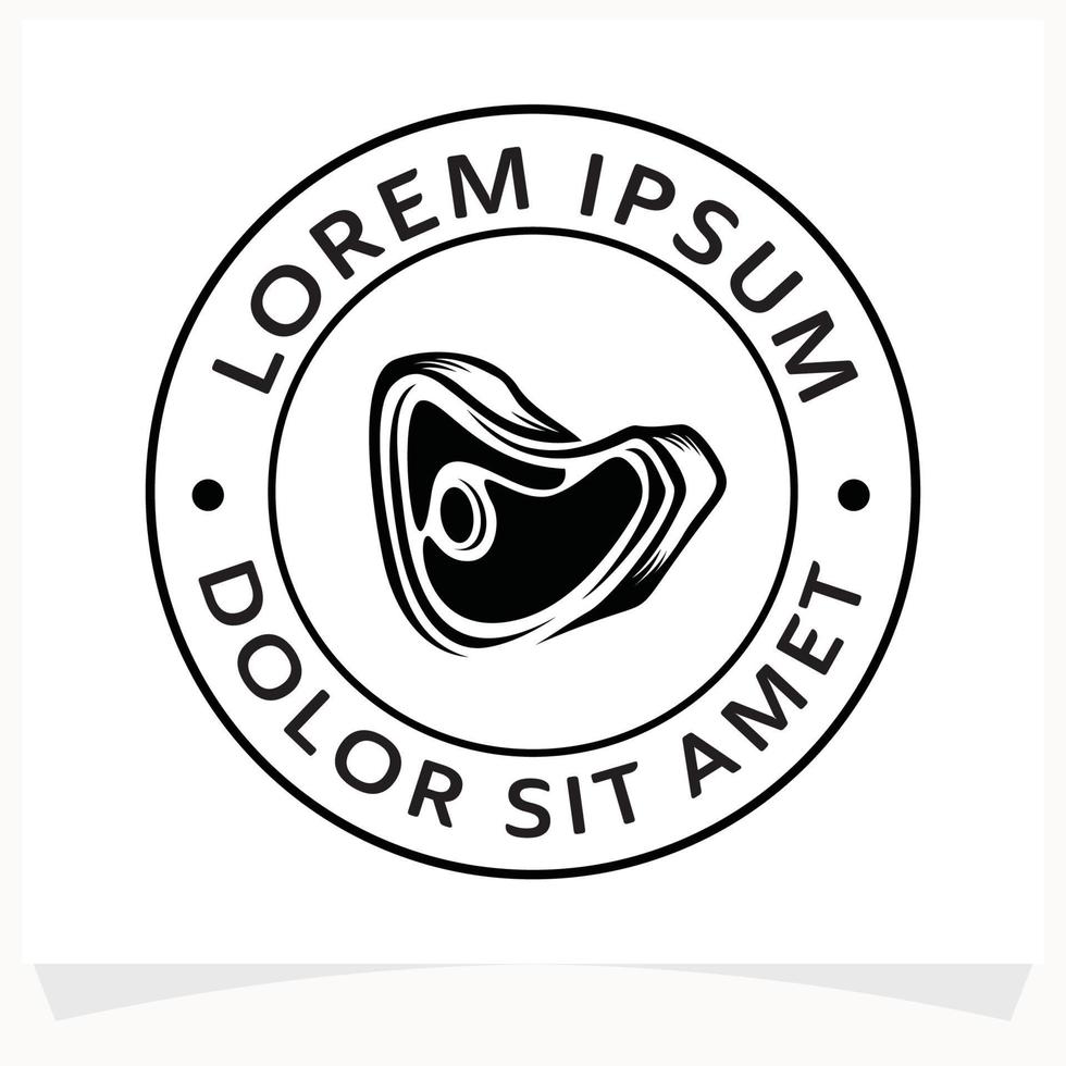 Butchery Shop Logo Design Template. Cow and meat cleaver knife vector design.