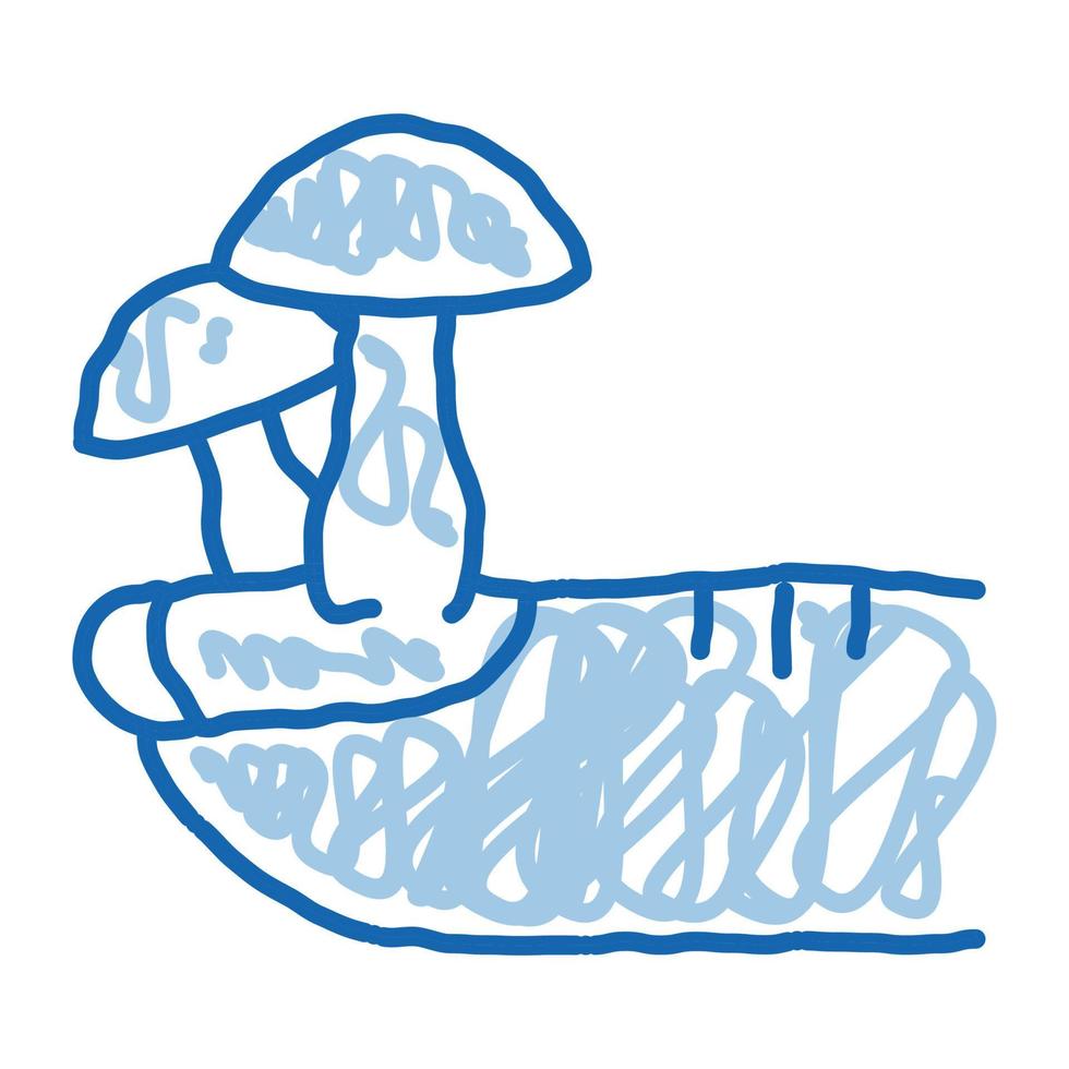 nail fungus doodle icon hand drawn illustration vector