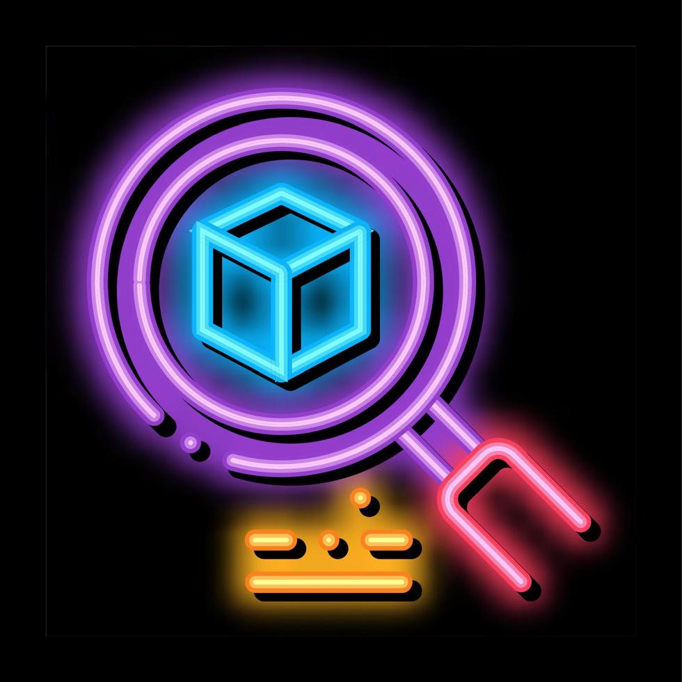 package tracking neon glow icon illustration vector