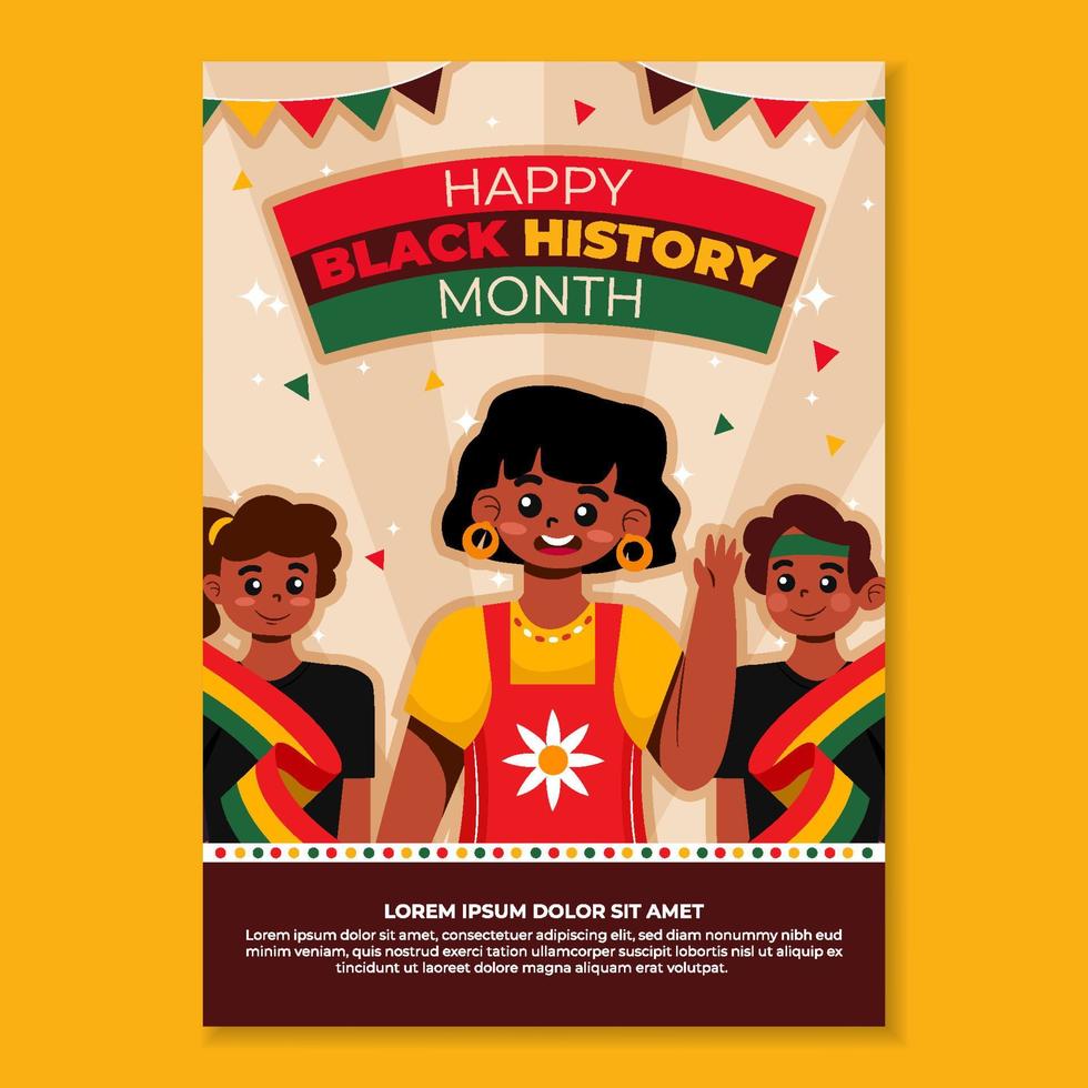 Black History Month Poster vector