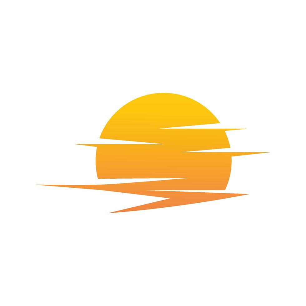 sun illustration logo vector