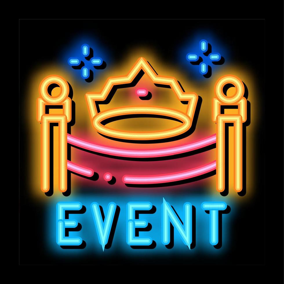 solemn presentation event neon glow icon illustration vector