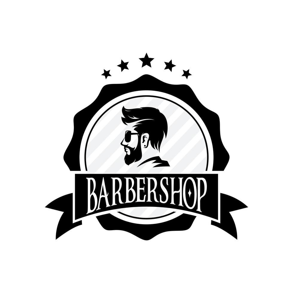 Barber Shop Logo Vector Template v6