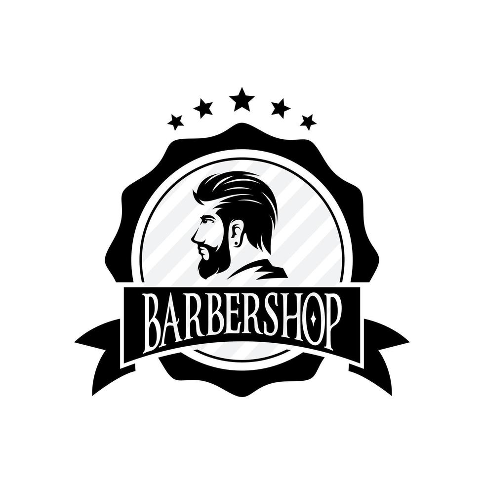plantilla de vector de logotipo de barbería v1