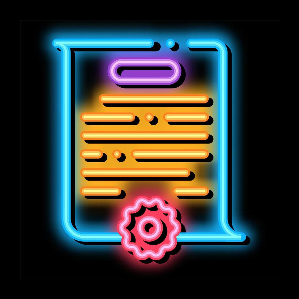 case parsing neon glow icon illustration vector