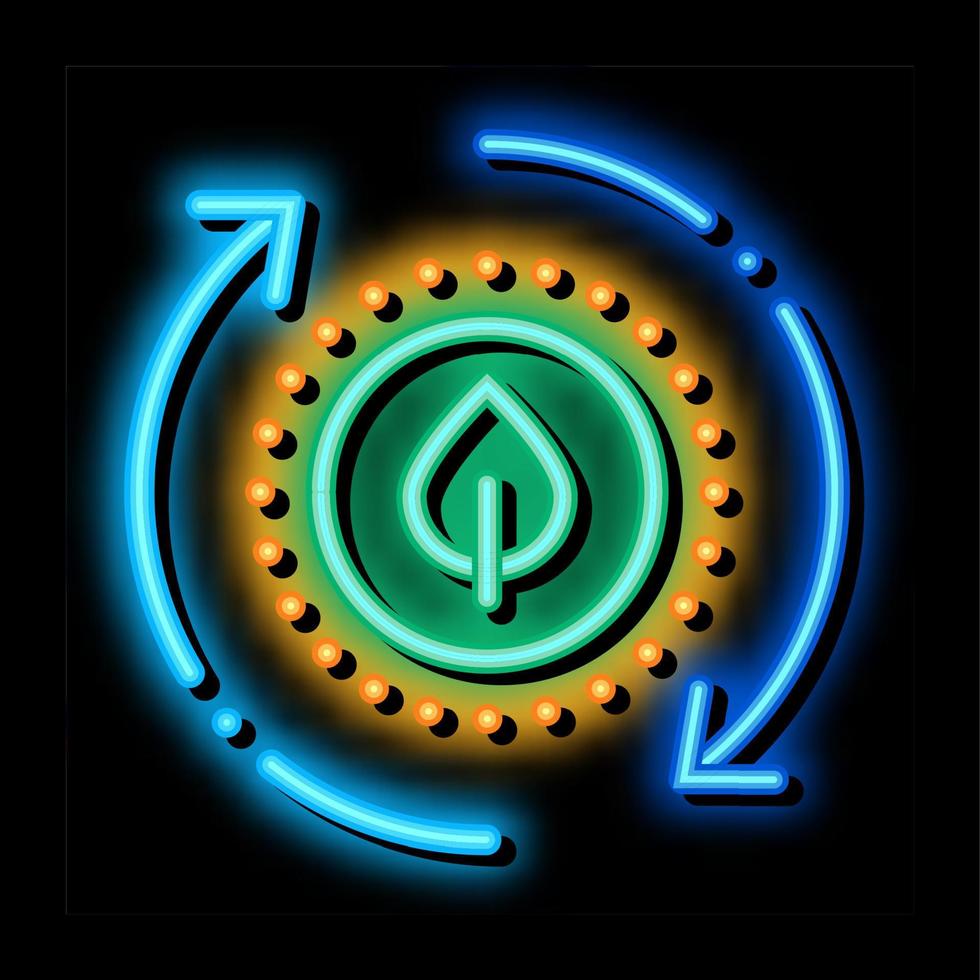 restoration of nature neon glow icon illustration vector