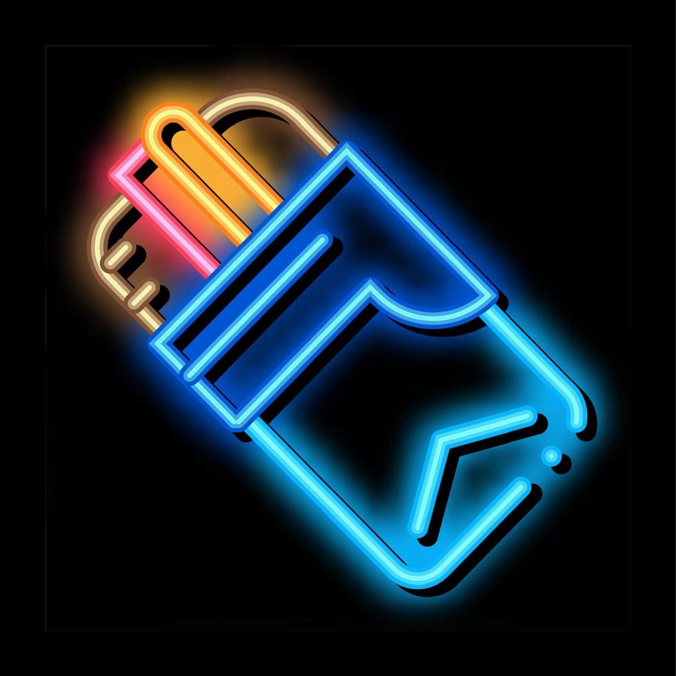 bacon and cheese sandwich neon glow icon illustration vector