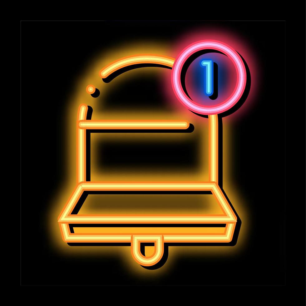 one new notice neon glow icon illustration vector