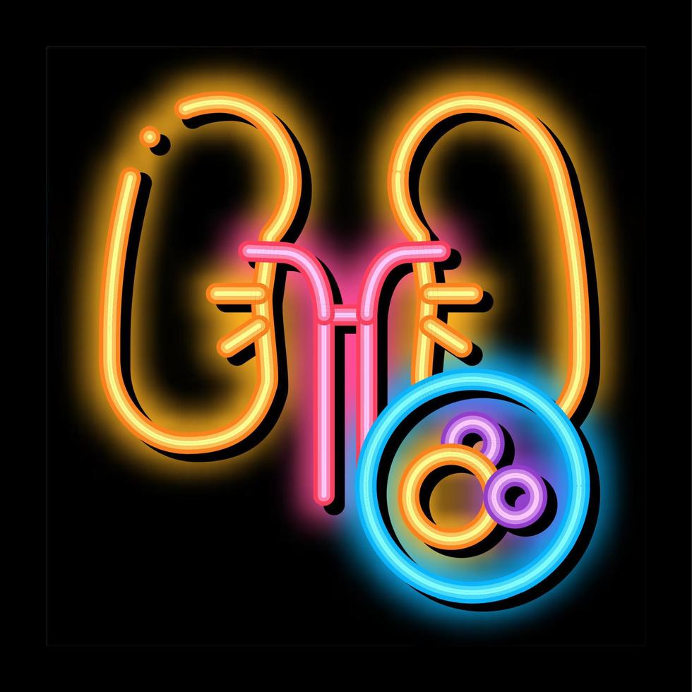 human lungs neon glow icon illustration vector