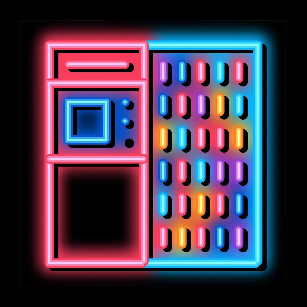 drive device neon glow icon illustration vector