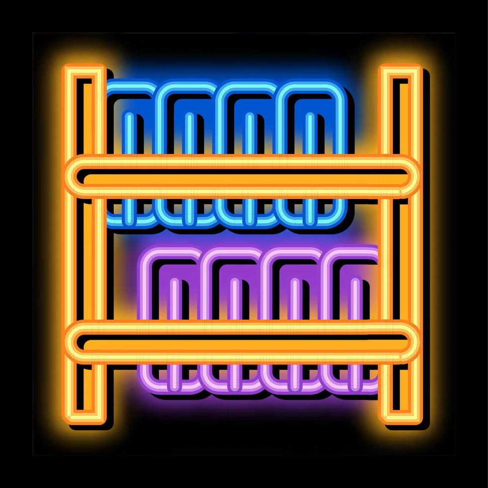 tire warehouse neon glow icon illustration vector