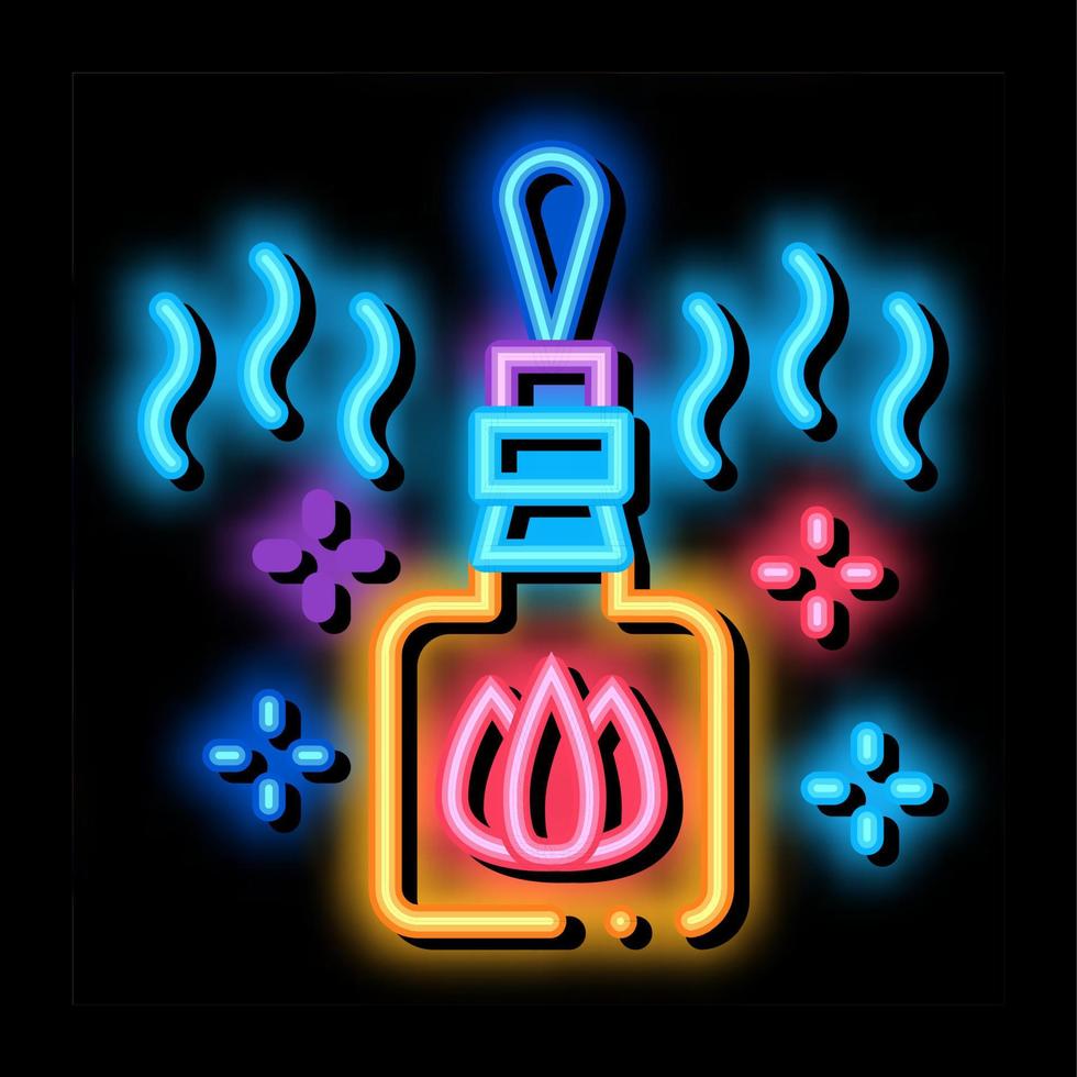 burning gas fuel neon glow icon illustration vector