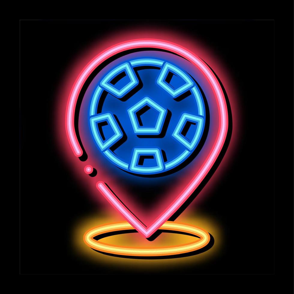 destination football neon glow icon illustration vector