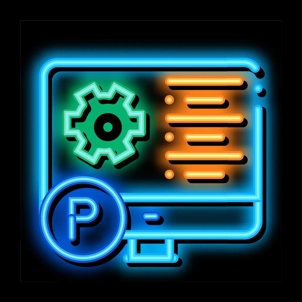 software process neon glow icon illustration vector