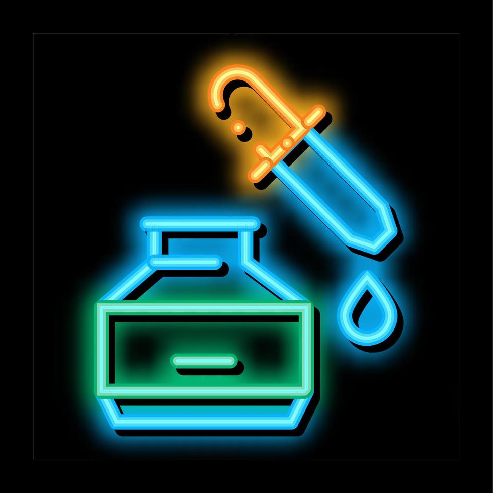 youth serum neon glow icon illustration vector