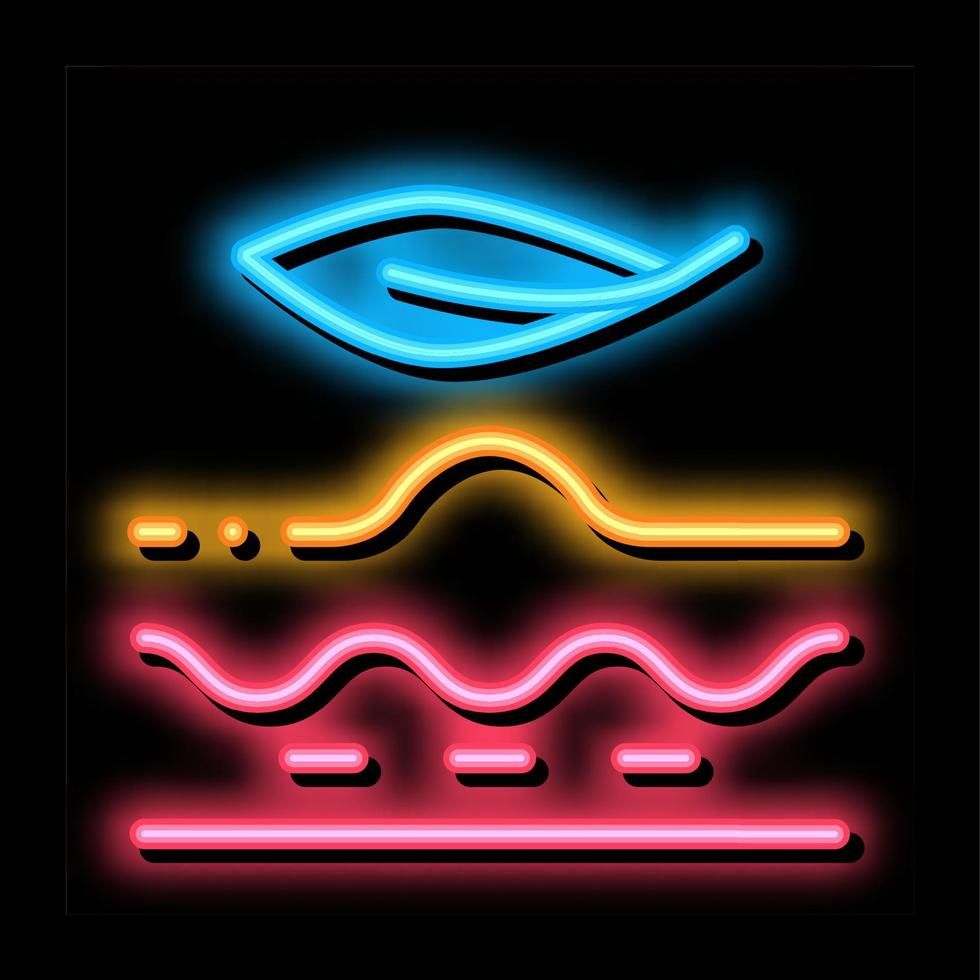 smoothing problem areas of skin neon glow icon illustration vector