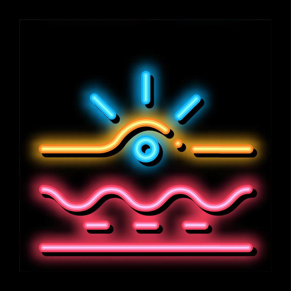 appearance of acne neon glow icon illustration vector