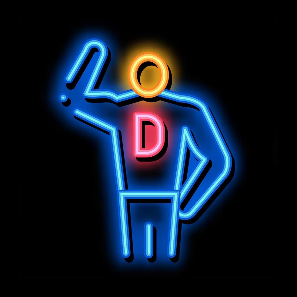 Chief in Family neon glow icon illustration vector