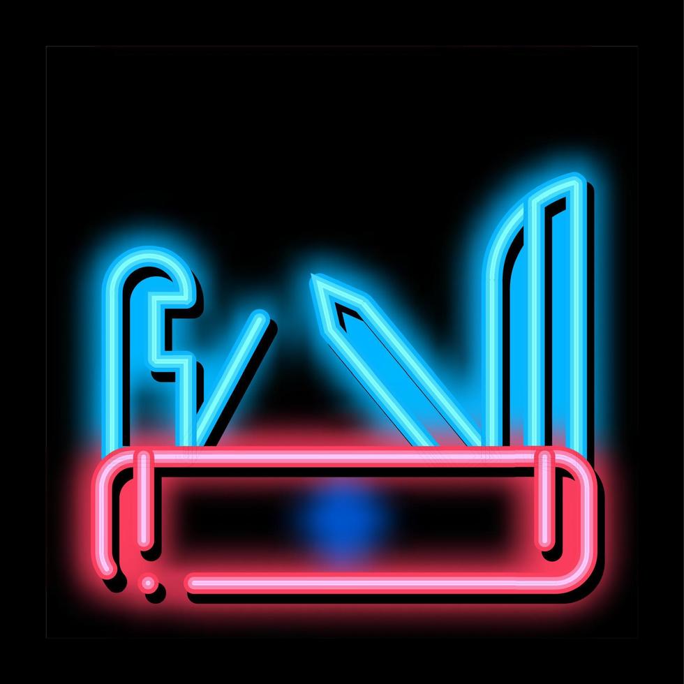 Jackknife neon glow icon illustration vector