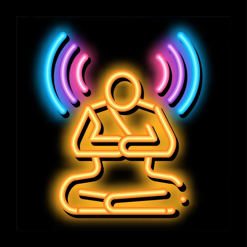 Meditation for Knowledge Outline Illustration vector