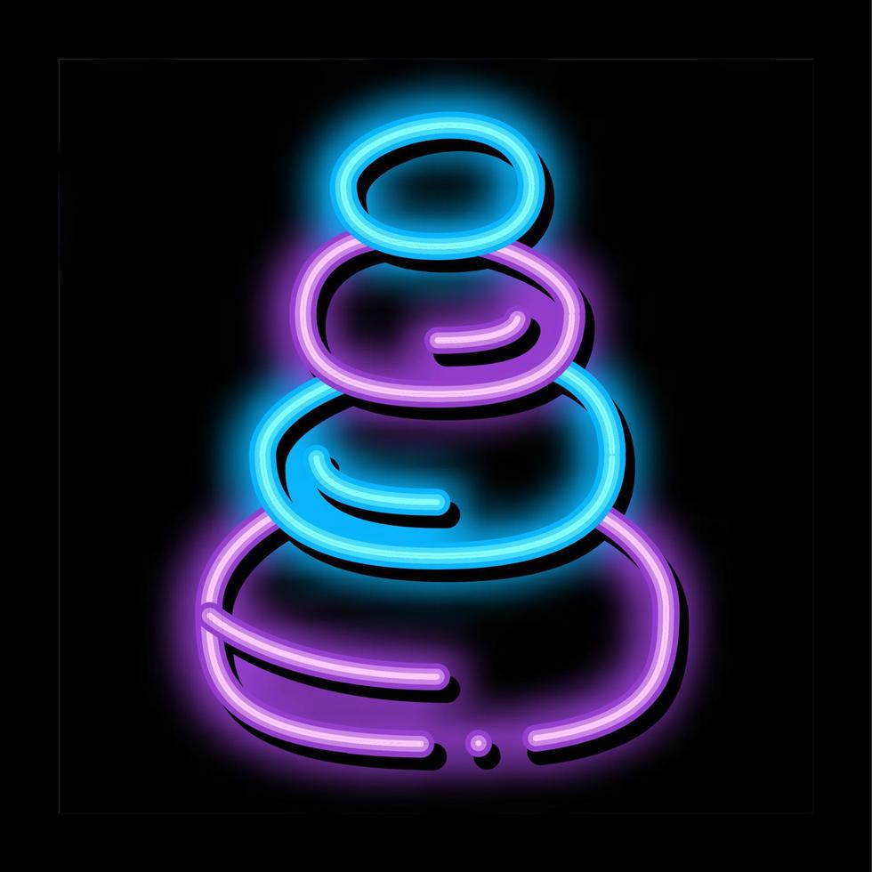 Stones Balance neon glow icon illustration vector