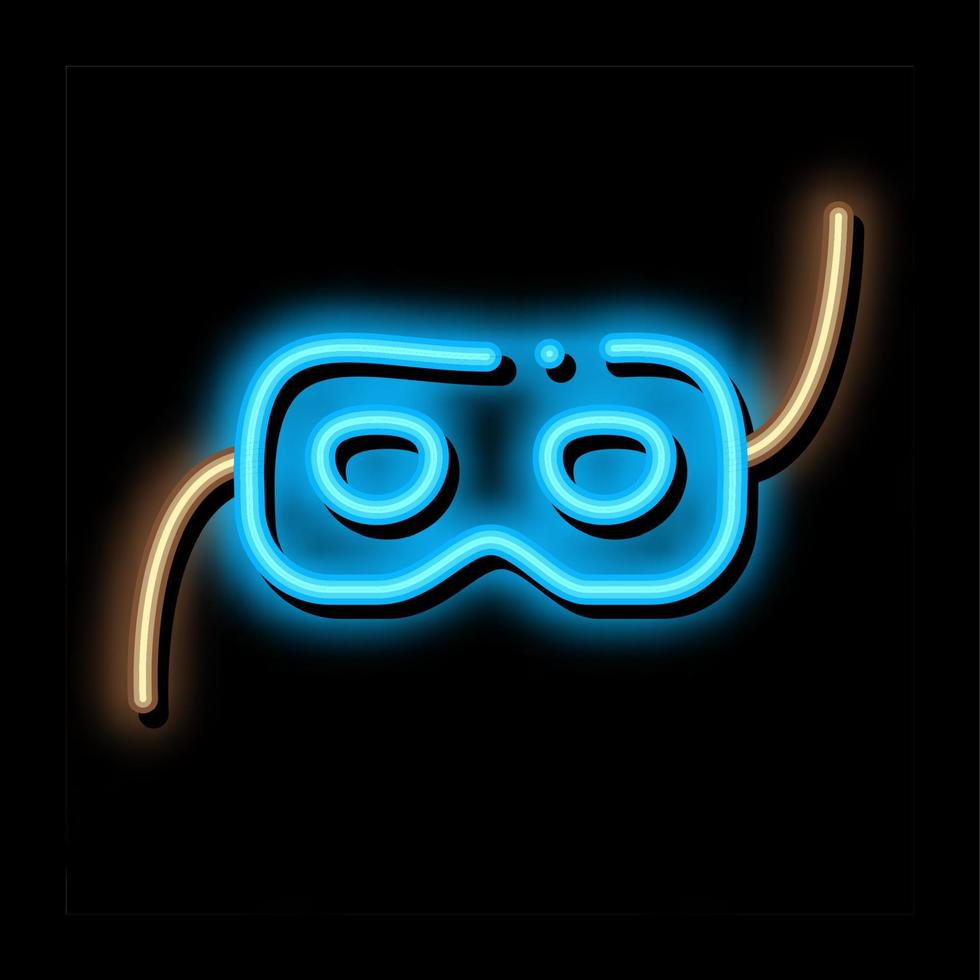 Mask neon glow icon illustration vector