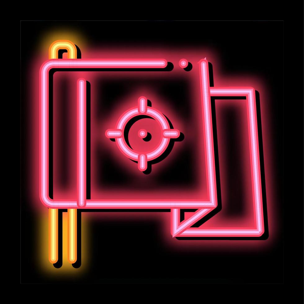 destination flag neon glow icon illustration vector
