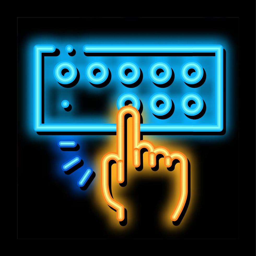 Musical Console neon glow icon illustration vector