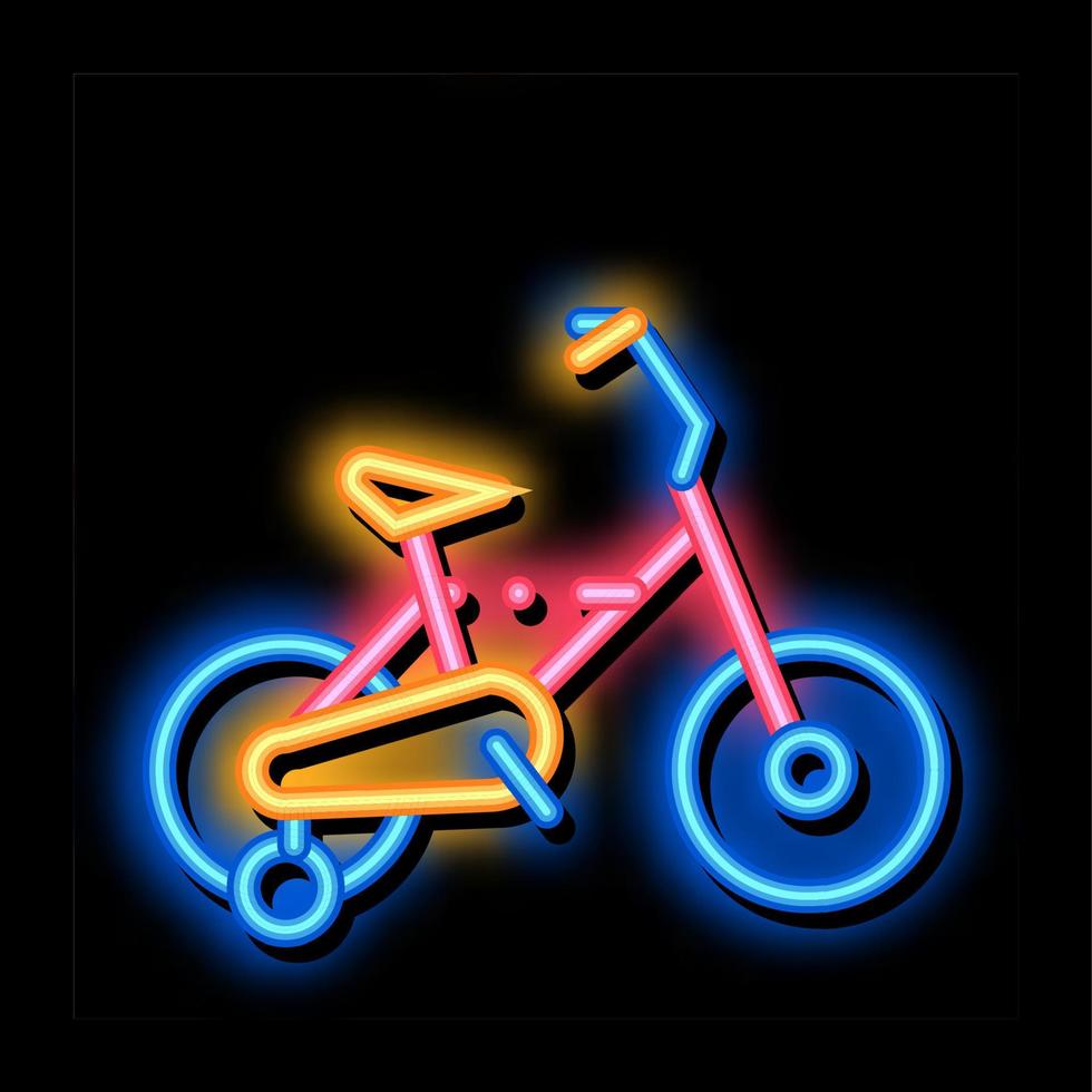 ilustración de icono de resplandor de neón de bicicleta deportiva vector