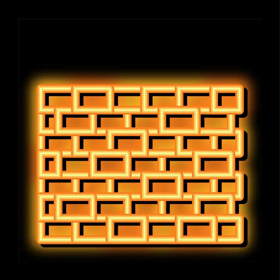 Brick Wall neon glow icon illustration vector