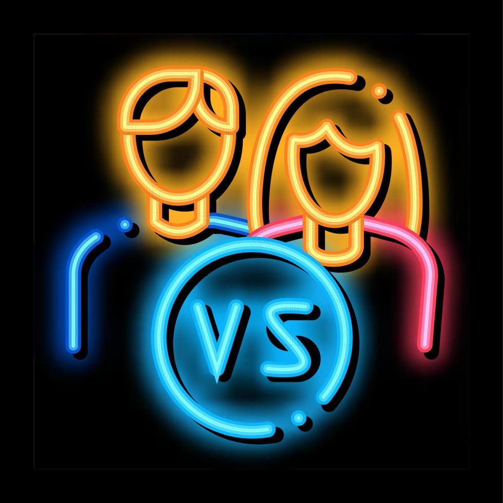 Gender Battle Icon Vector Outline Illustration