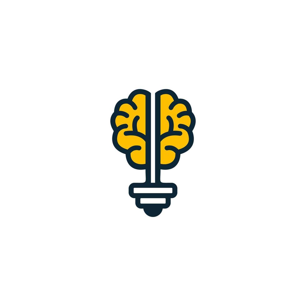 Brain Tree Vector Logo Template. Stylized tree logo made with brains.
