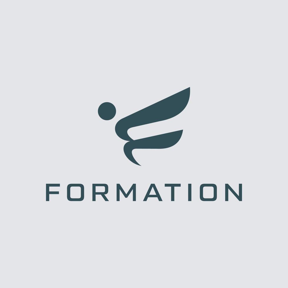 illustration vector graphic of abstract mark, letter mark, initial F, simple, modern, flat, sophisticated, logo design