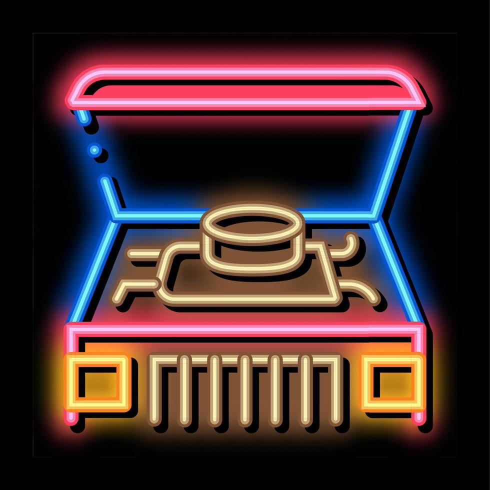 Car Engine neon glow icon illustration vector