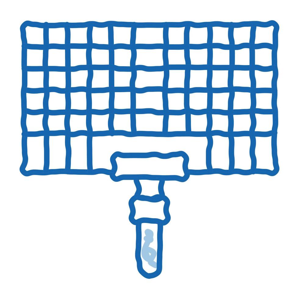 bbq grid doodle icon hand drawn illustration vector