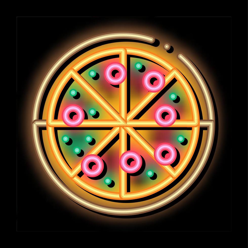 Pizza Italy Meal neon glow icon illustration vector