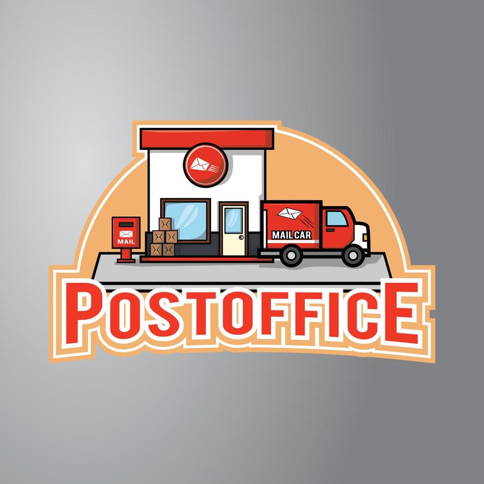 Post Office Illustration Badge vector