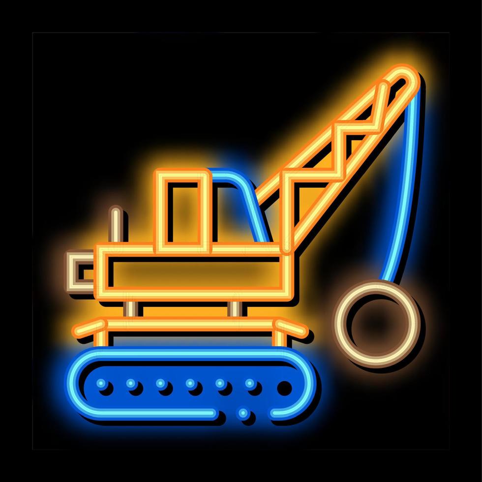 Demolish Machine neon glow icon illustration vector