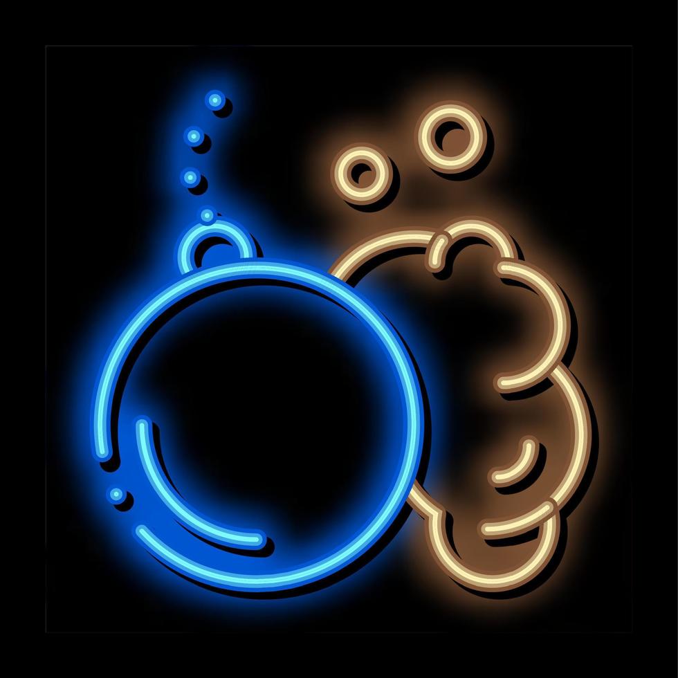 Wrecking Ball neon glow icon illustration vector