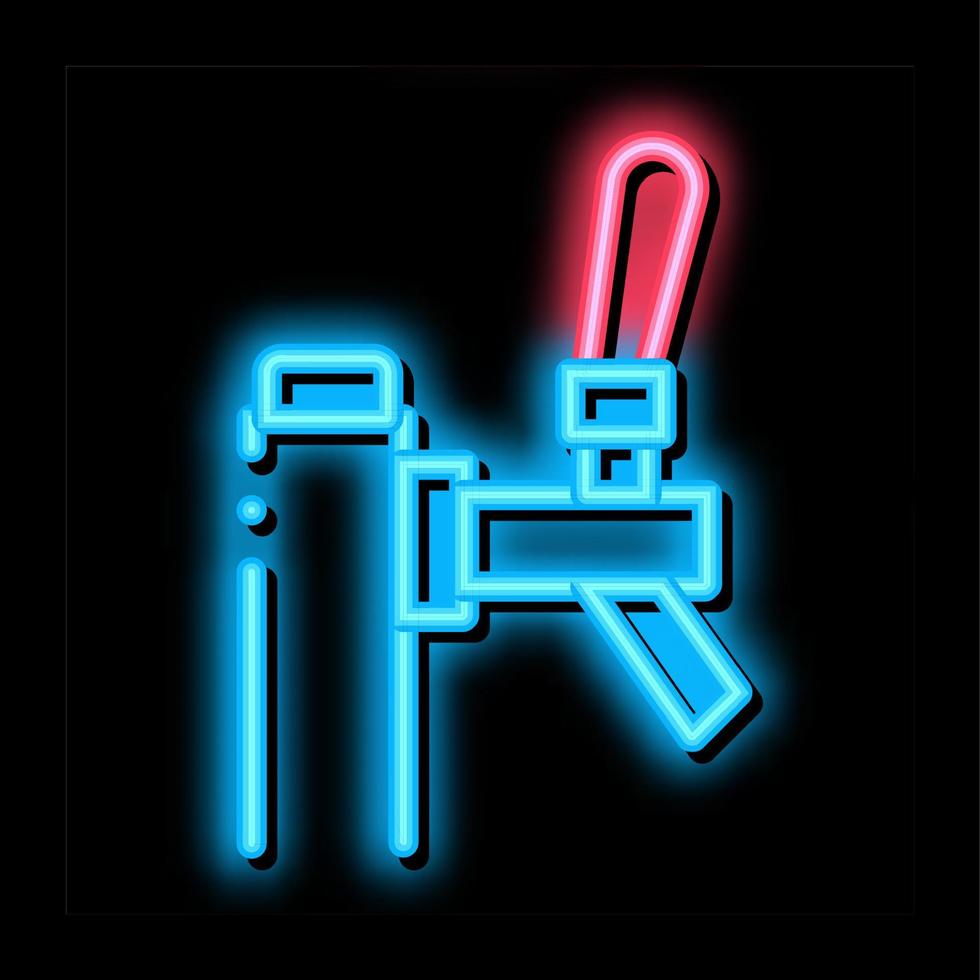 Bar Beer Faucet neon glow icon illustration vector