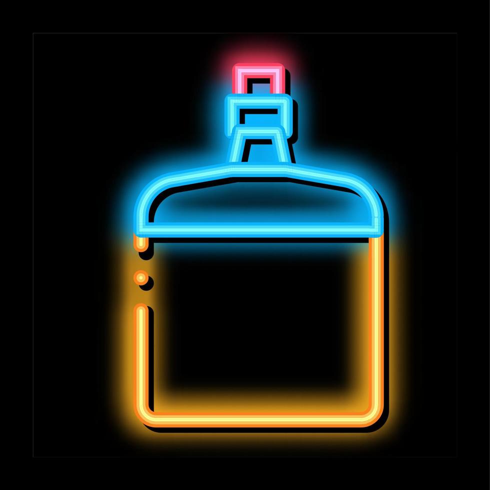 ilustración de icono de resplandor de neón de botella de bebida de alcohol vector
