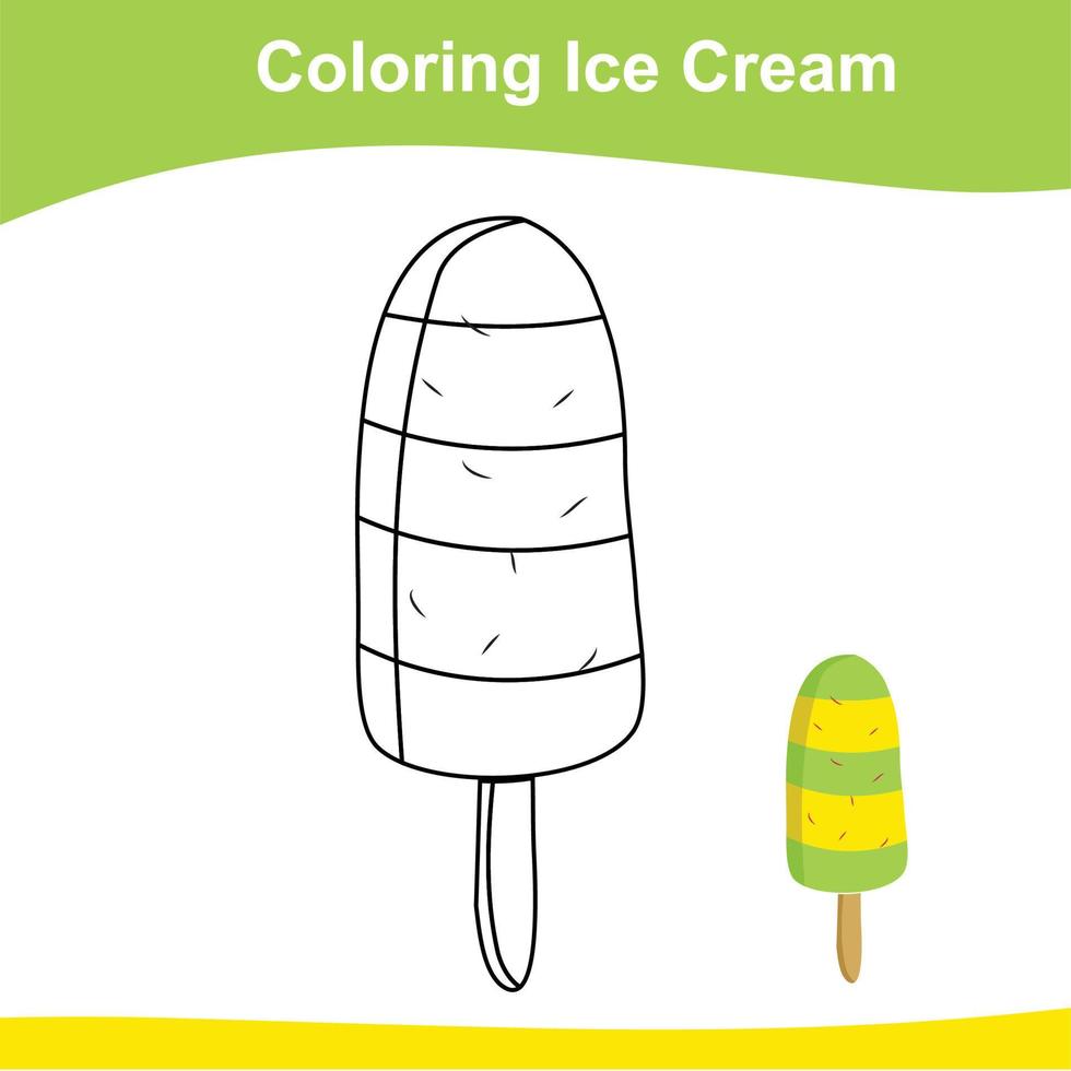 Coloring worksheet. Summer theme. Educational printable coloring worksheet. Vector file.