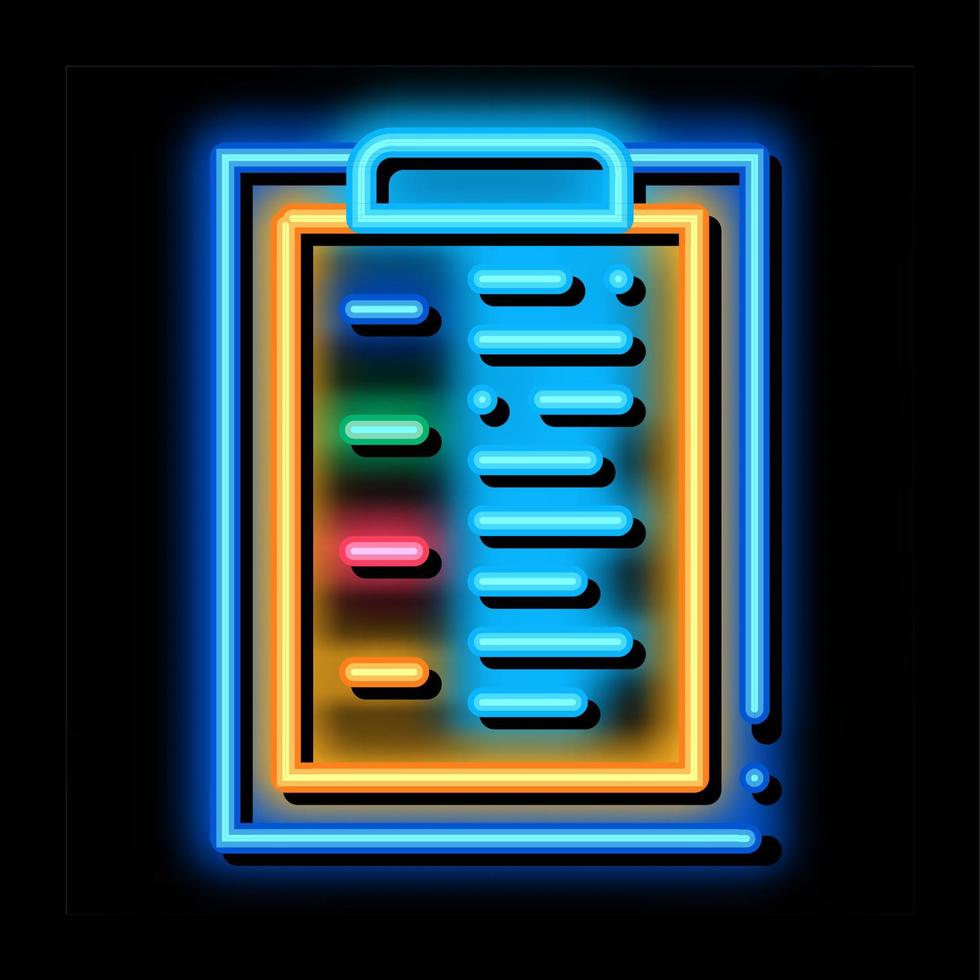 Statistician Report Tablet neon glow icon illustration vector