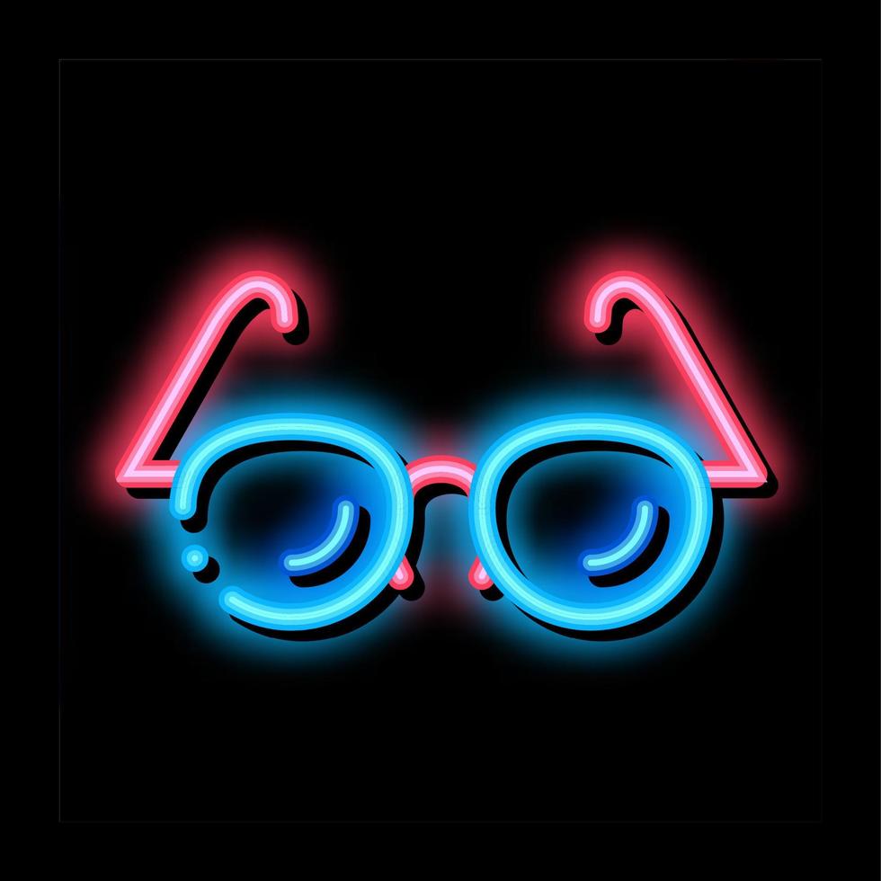 Glasses For Good Vision neon glow icon illustration vector
