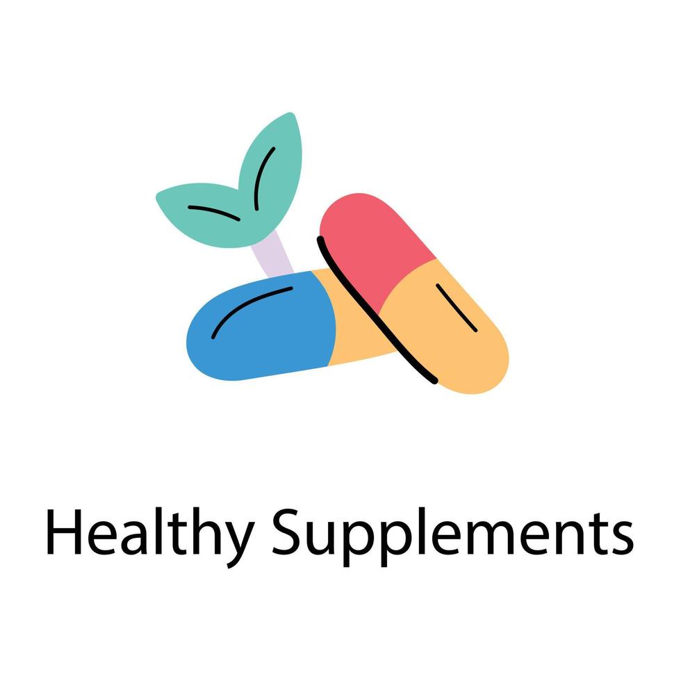 Trendy Healthy Supplements vector