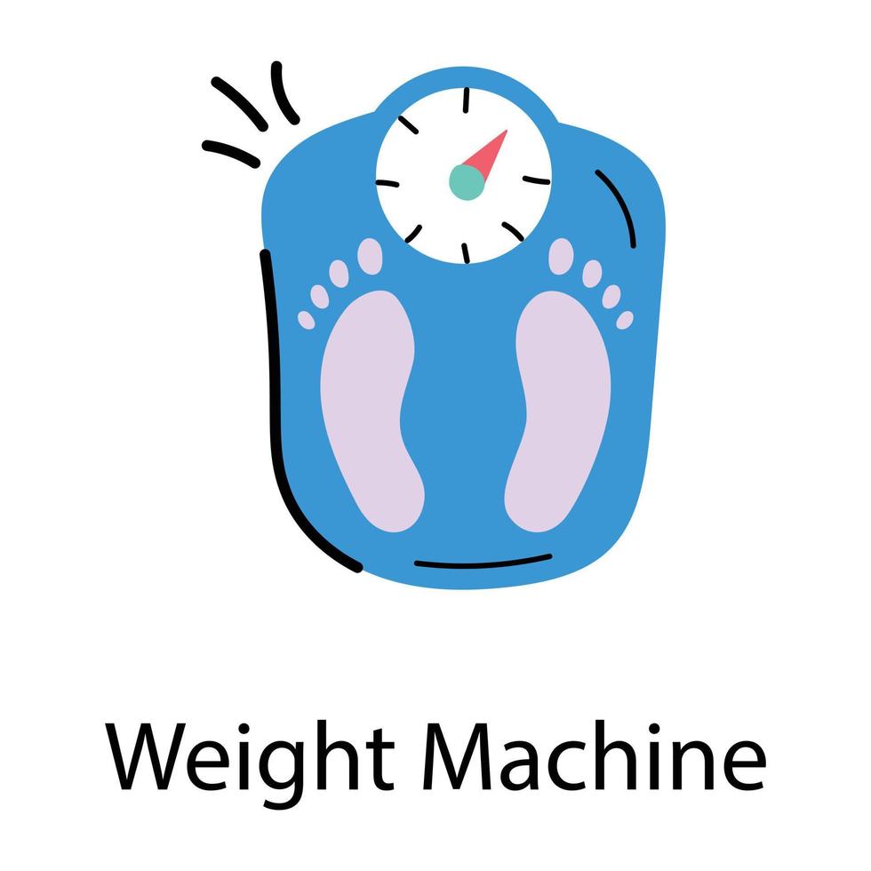 Trendy Weight Machine vector