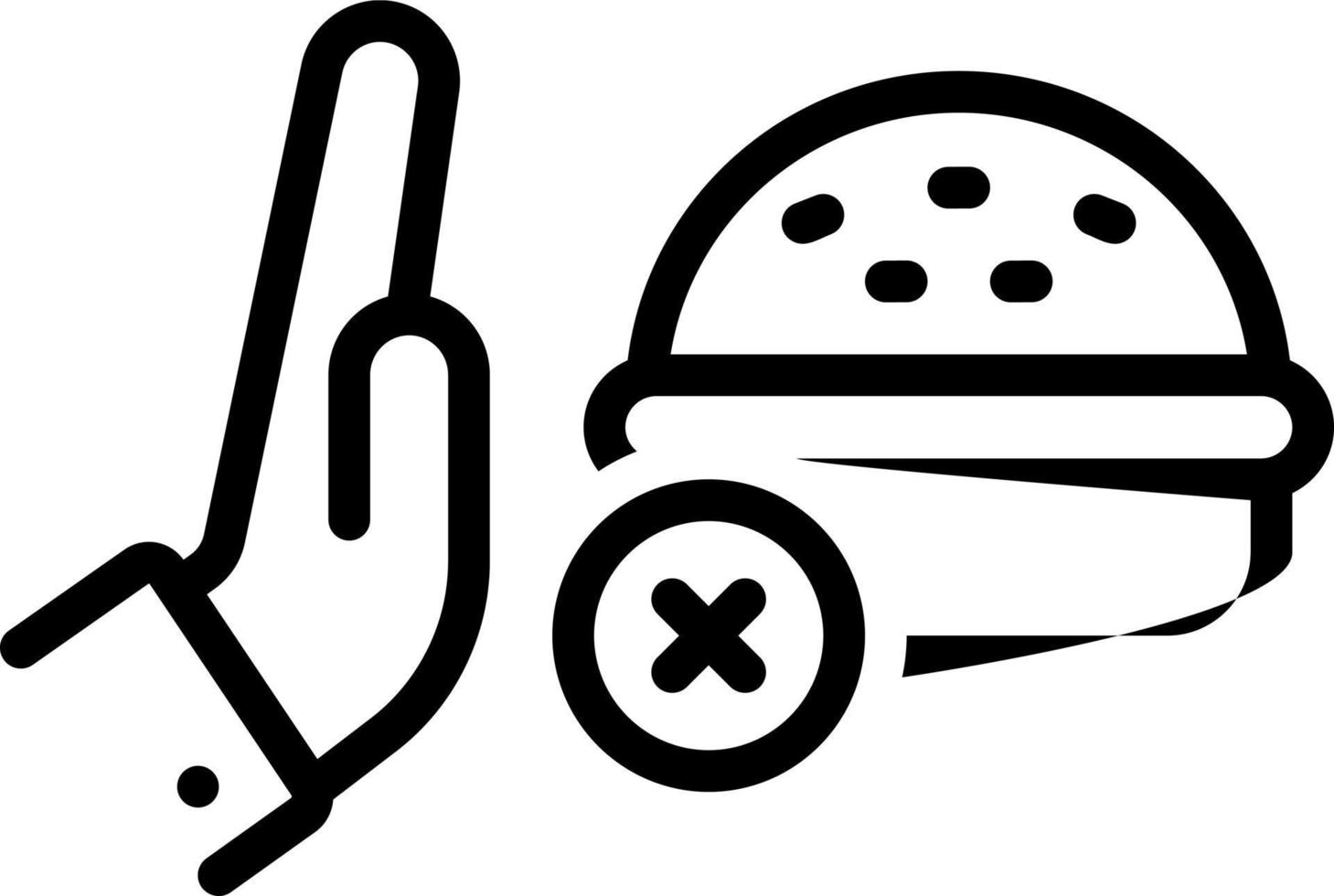 line icon for burger vector