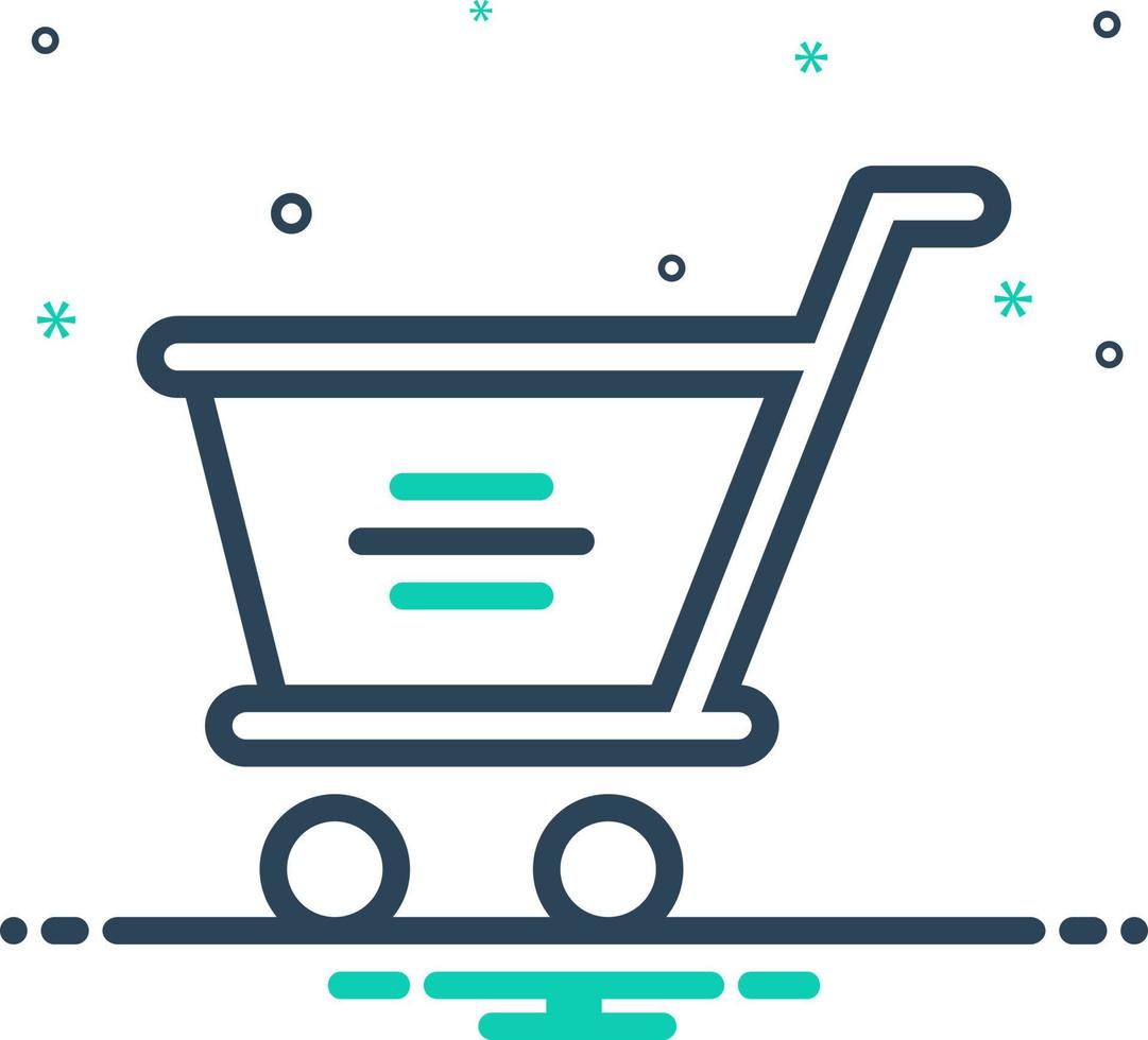 mix icon for shopping cart vector