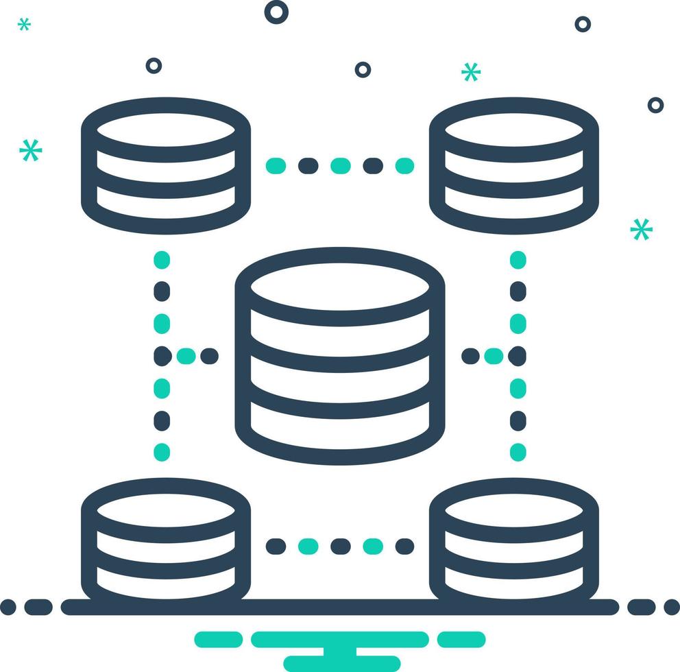 mix icon for database vector